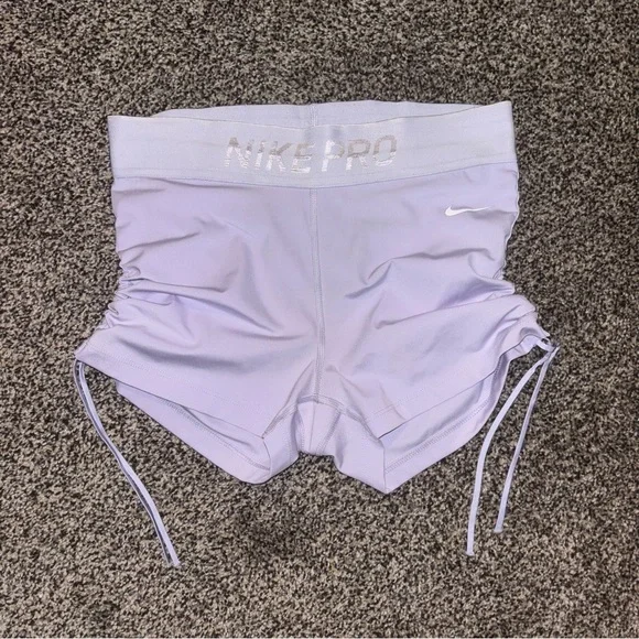 Nike Pro Women's Light Purple Shorts Athletic Running Yoga Workout Size Small - Picture 5 of 6